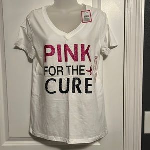 New Ladies “Pink For The Cure” T Shirt (M)
